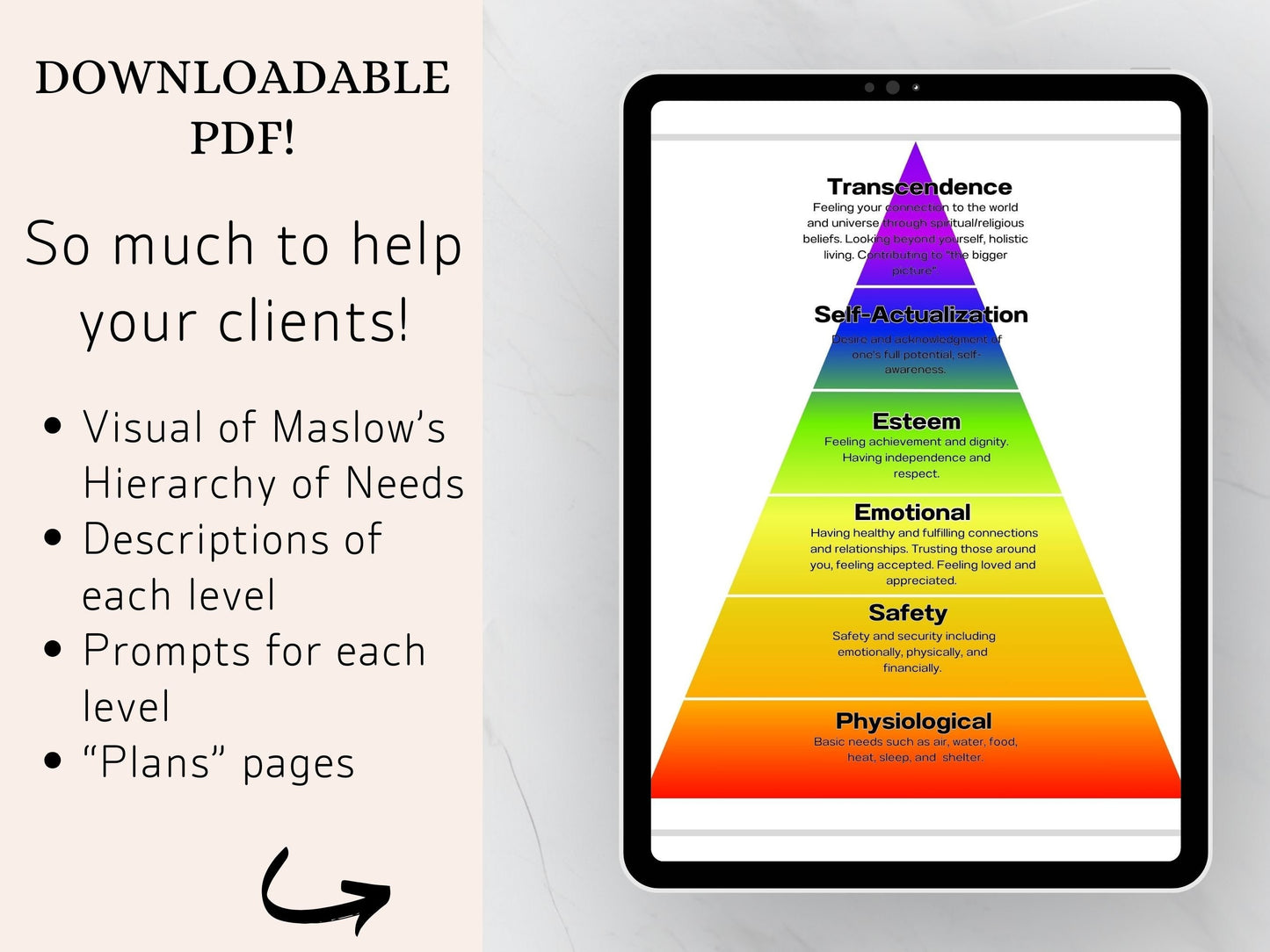 Maslow's Hierarchy of Needs: Work (PDF Packet)