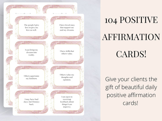 104 Positive Affirmation Cards-Digital Download