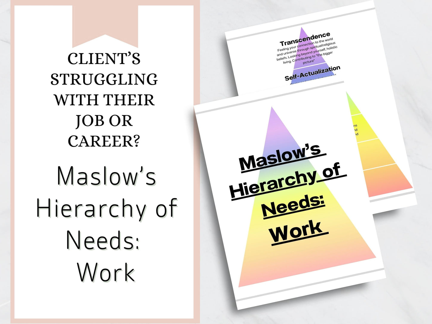 Maslow's Hierarchy of Needs: Work (PDF Packet)