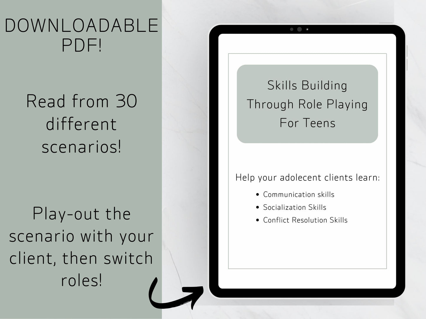 Skills Building Role Playing For Teens Scenario Packet- Digital Download