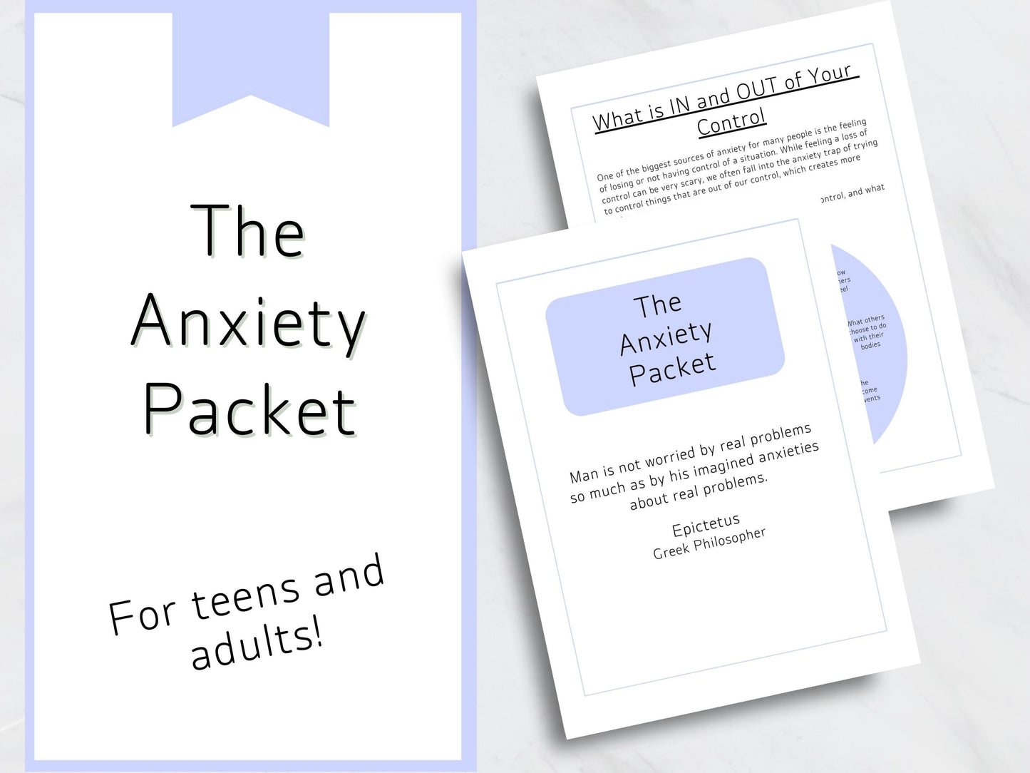 The Anxiety Packet- Digital Downloadable PDF