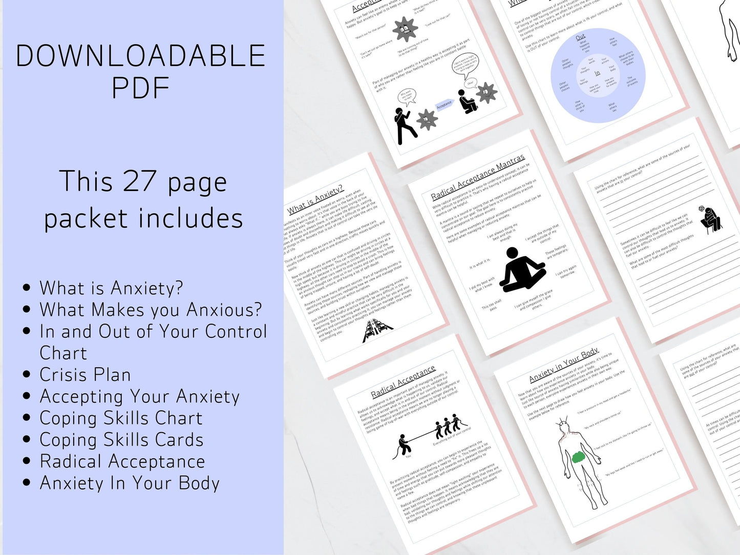 The Anxiety Packet- Digital Downloadable PDF