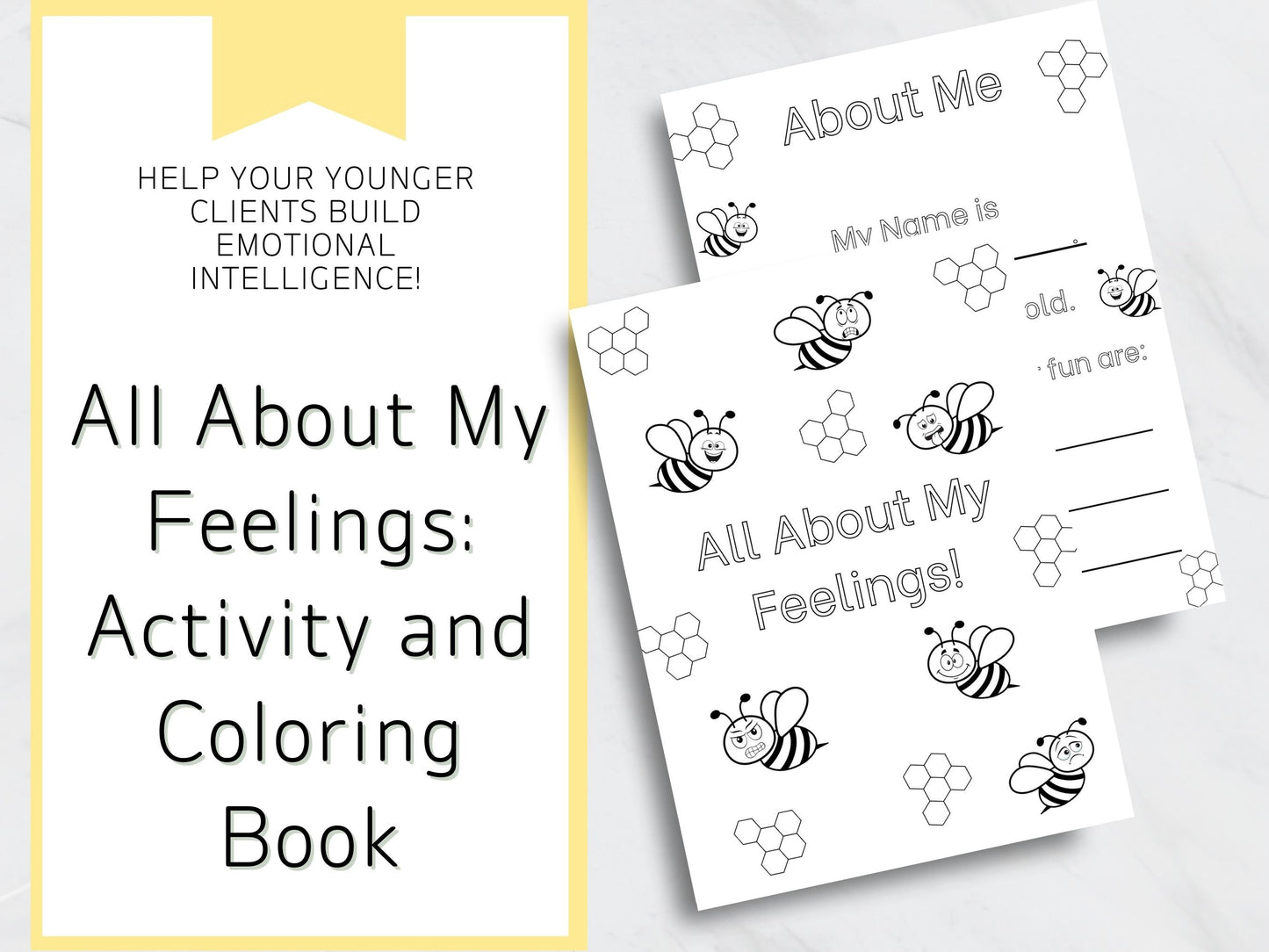 All About My Feelings: Coloring and Activity Book- Digital PDF