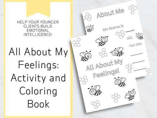 All About My Feelings: Coloring and Activity Book- Digital PDF