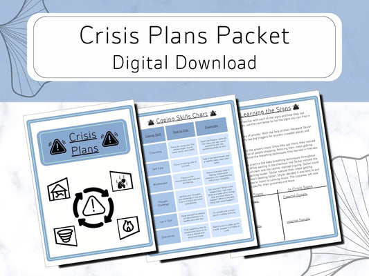 The Crisis Plan Packet- Digital Download