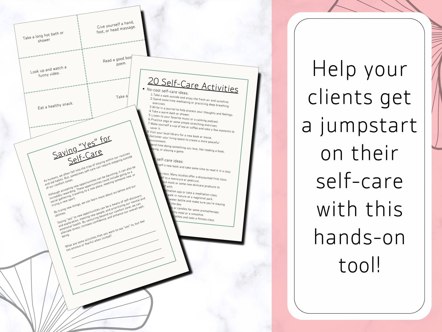 The Self-Care Packet for Clients- Digital PDF