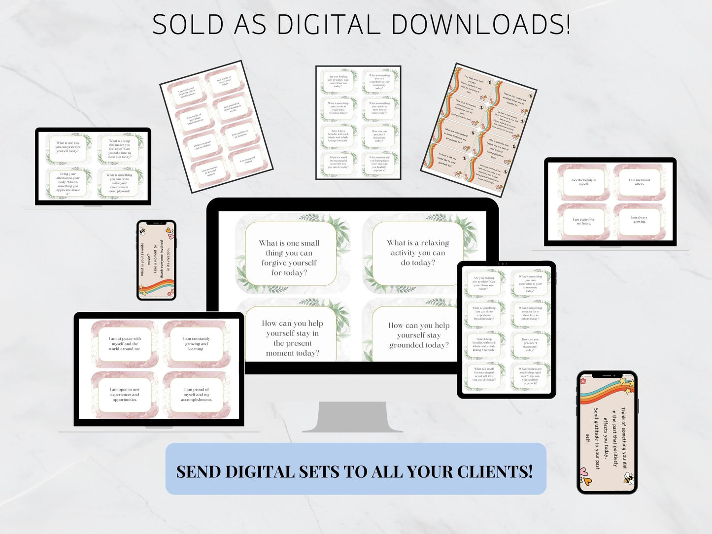 Mental Health Digital Card Set Bundle-Digital Download