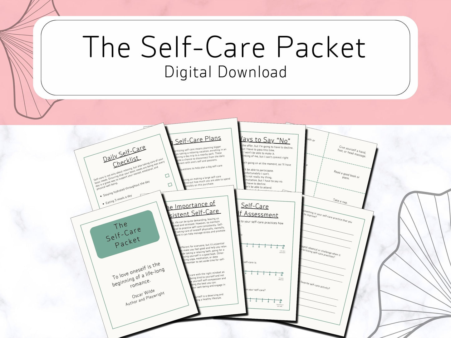 The Self-Care Packet for Clients- Digital PDF