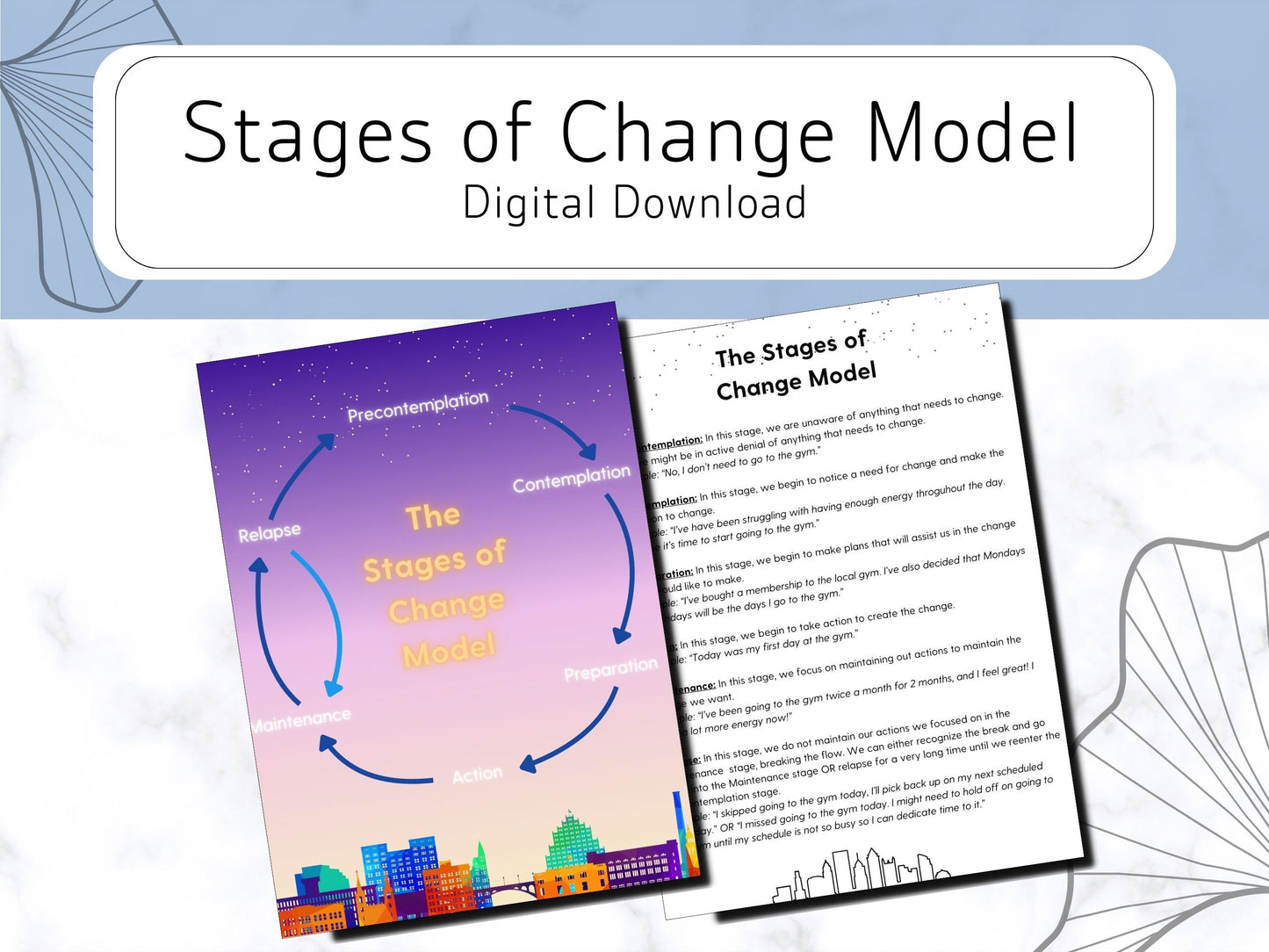 Stages of Change Handouts-Digital Download