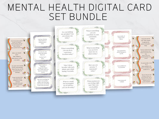 Mental Health Digital Card Set Bundle-Digital Download